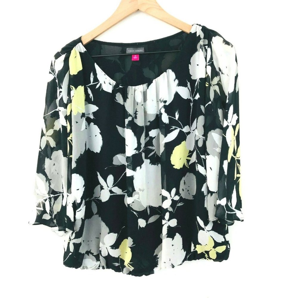 Vince Camuto Floral Print Blouse Medium